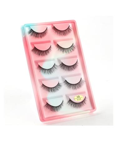 UAMOU 10/50/100 Boxes Mink Eyelashes Fluffy 3D Mink Lashes Makeup Natural Long Volume False Eyelashes Bulk Faux Cils Custom Cheerfully (Color : 5 Pairs X09CS Size : 10 Boxes)