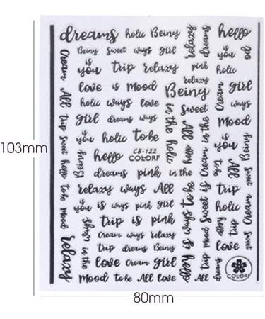 1pc 3d Hollow Letters Nail Art Stickers Black Adhesive Decal Nail Wrap Decor Accessories - Buy Online on GoSupps.com