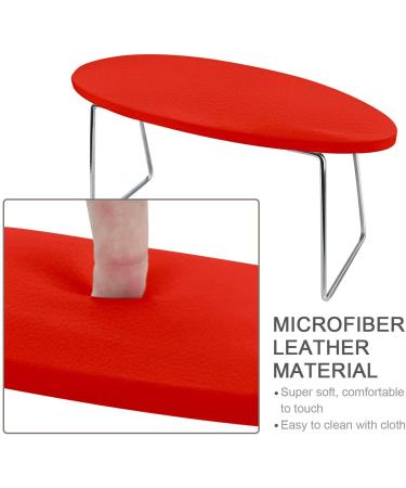 Feadem Nail Arm Rest - Waterproof Wear-Resistant Microfiber Leather Hand Pillow for Salon Manicure - Red - Buy Online on GoSupps.com