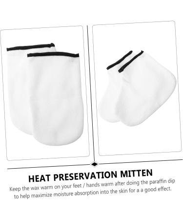 minkissy 2 Pairs Hand and Foot Mask Foot Calluses Remover Wax Tools Wax Liner for Hands Paraffin Wax Bath Gloves Paraffin Wax for Hands Thickened Gloves White Knitted Fabric Boots Manicure - Buy Online on GoSupps.com
