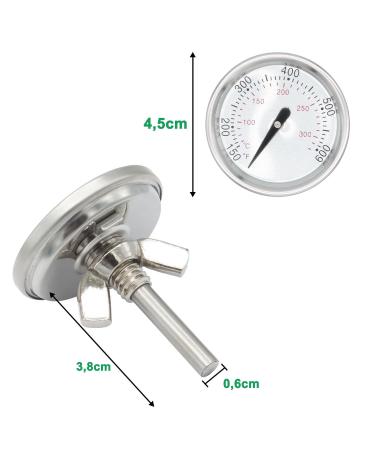Well Grill Thermometer 7581/60540 for Weber Spirit 200 & 300 - Accurate BBQ Flue Gas Thermometer 150-600 F 45mm - Buy Online on GoSupps.com