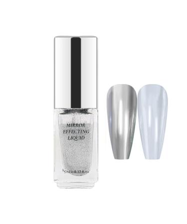 Silver Nail Powder Chrome Nails Powder Liquid Magic Metallic Powder Nail Glitter Pigment Long Lasting Super Shine Nail Gel Glitter Nail Art Decoration