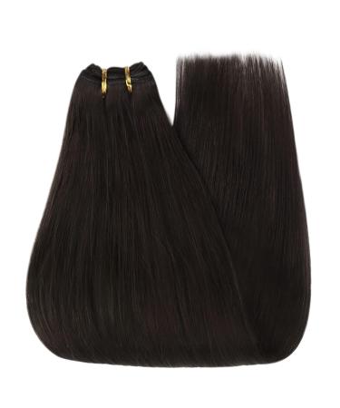 Youngsee 55cm Brown Real Hair Extensions - Remy Weft Hair - Double 100g #2 for Easy Insertion - Buy Online on GoSupps.com
