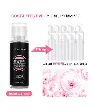 Eyelashes Cleaner Concentrate 100ml | Paraben & Sulfate Free Foam Shampoo for Extensions & Natural Lashes | Cherry Blossom Makeup Remover for Salon & Home Use - Buy Online on GoSupps.com