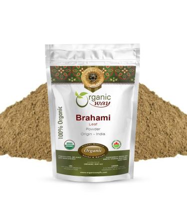 Organic Way Brahmi Leaf Powder (Bacopa Monnieri) - Organic & Kosher Certified | Raw Vegan Non GMO & Gluten Free | USDA Certified | Origin - India (1/4 LBS) 4 Ounce (Pack of 1)
