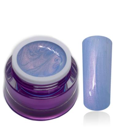 Premium Color Gel Pastel Pearl Aliceblue Blue-Purple UV Gel Nail Gel Colorgel 1x5ml (1 Pack)