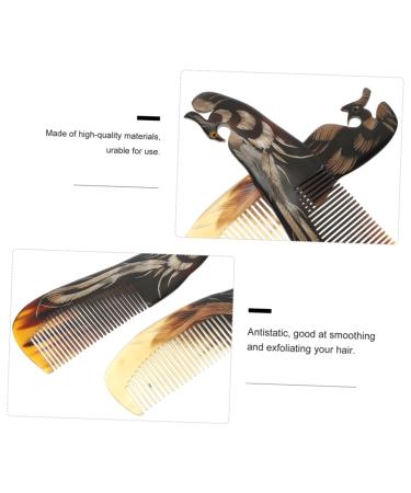 Plafope 3-Piece Phoenix Horn Comb Set | Natural Oxenhorn Hair Crests for Smooth Hair & Scalp Massage | Multi-Purpose Women s Comb - Buy Online on GoSupps.com