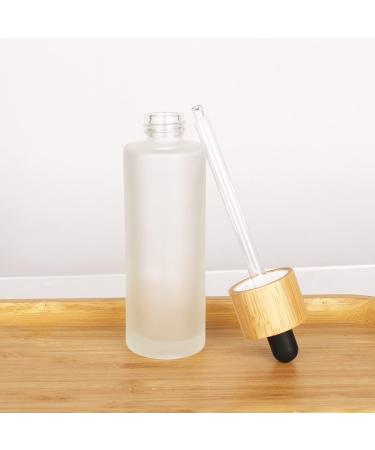 Cosidea 6 Pack 60ml Milk Glass Bottles with Bamboo Drip Lid - Ideal for Serums Essential Oils DIY Cosmetics & Travel - Pipette Included - Buy Online on GoSupps.com