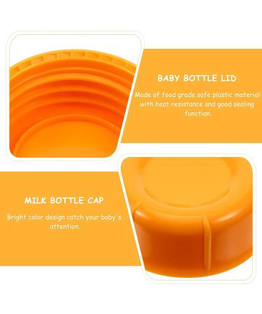 Kisangel 10Pcs Orange Bottle Cap Travel Replacement Caps for Glass Milk Bottles - Leak Proof Lids, Breastmilk Bottles Accessories - Buy Online on GoSupps.com