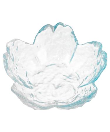 Baluue Glass Nail Soaking Bowl Flower Finger Bowl Nail Gel Polish Remover Bowl Manicure Soaker Bowl for Fingernail Toenail Caring Soak Off