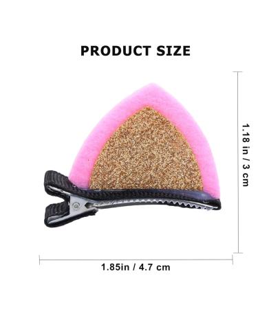 Frcolor Cat Ear Hair Clips - 6 Pairs Glittery Fabric Clips for Girls & Women | Perfect for Daily Wear Parties & Cosplay - Buy Online on GoSupps.com