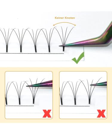 4D Eyelash Extensions - C Curl 0.10 Strength 12mm Individual Lengths Volume Technology - Matt Black - Buy Online on GoSupps.com