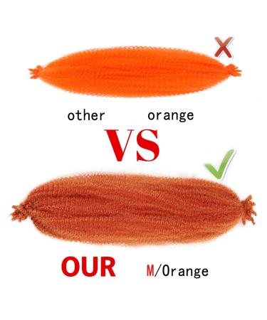 24 Inch Marley Hair Orange Spring Twist Braiding Hair 3 Pack - Pre-Separated Afro Twist Faux Locs Crochet Hair for Black Women - Buy Online on GoSupps.com