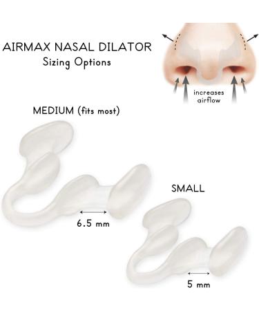AIRMAX Nasal Dilator - Natural Anti Snoring Device for Better Sleep | Medium - Clear - Buy Online on GoSupps.com