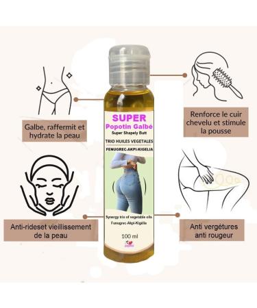 FENUGREC-AKPI-KIGELIA Synergy Oil for Buttocks-Hip-Breast Fat 100 ml 100 ml I Love My Popotin - Buy Online on GoSupps.com