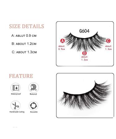Shop 3D Reusable False Eyelashes - Long & Thick Handmade Dramatic Lashes (4 Pairs) - G604 - Buy Online on GoSupps.com