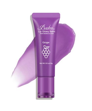 KYDA Lip Gloss Balm Moisturizing and Glow Lip Balm Hydrating Lip Care Tint with Glossy Finish Lip Treatment for Dry Cracked Lips-04 Grape