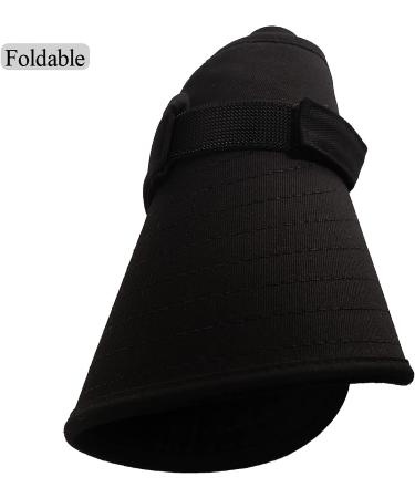 Women's Large Brim Sun Visor Hat for Summer UV Protection in Black - Buy Online on GoSupps.com