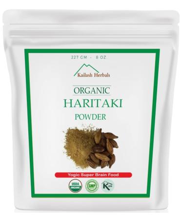 Organic Haritaki Powder - Kailash Herbals - USDA Certified Organic, 1/2 Pound - Terminalia chebula - Detoxification & Rejuvenation for Vata*