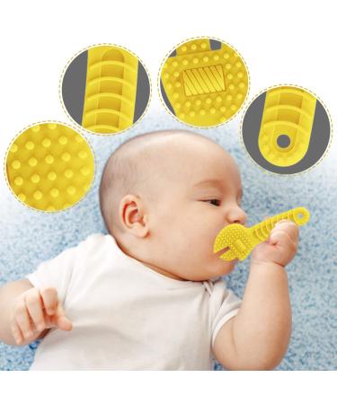 Baby Tooth Toy Set - 4-Part Silicone Chew Toys for Sensory Relief | Infant Molar Teething Toys for Boys & Girls - Buy Online on GoSupps.com