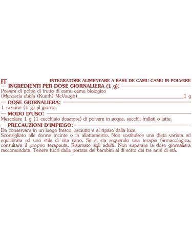  POWDER NOTHING BUT PLANTS CAMU CAMU ORGANIC * 100 servings/Camu camu powder 100g * Anti-inflammatory antioxidant immune system - Buy Online on GoSupps.com