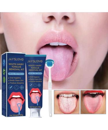 Premium Tongue Scraper & Brush - Enhance Oral Hygiene Freshen Breath & Remove Coating | International Shipping Available - Buy Online on GoSupps.com