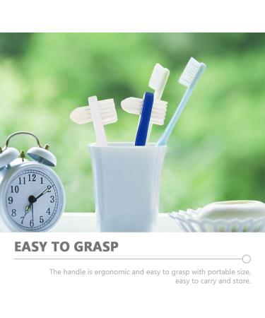 Gleavi 24 StK Double-Headed Toothbrush - Best Hard Toothbrush for Adults | Travel Holder for False Teeth & Prosthetic Cleaning | Word of Mouth Recommended - Buy Online on GoSupps.com