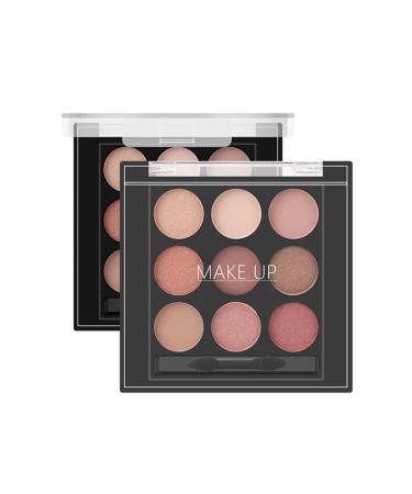 9-Color Eyeshadow Palette Neutral Eyeshadow Palette Earth Tones Neutral Eyeshadows Highly Pigmented Waterproof Nude Eye Shadow Makeup Palette Greatideal 02#