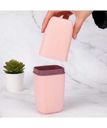 Portable 3-in-1 Travel Toothbrush Mug Case - Ideal for Business Trips Camping & Daily Use (Sakura Powder) - Buy Online on GoSupps.com