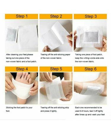 100pcs Natural Organic Detox Foot Patches for Clean Body, Pain Relief & Stress Relief - Improve Sleep Quality - Buy Online on GoSupps.com