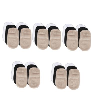 FRCOLOR 15 Pairs Heel Pad Half Size Pad Heel Cushion Inserts Ball of Foot Cushions Shoe Filler Shoe Inserts Heel Inserts for Women for Loose Shoes Chunky Heel Men and Women Clamp Gel
