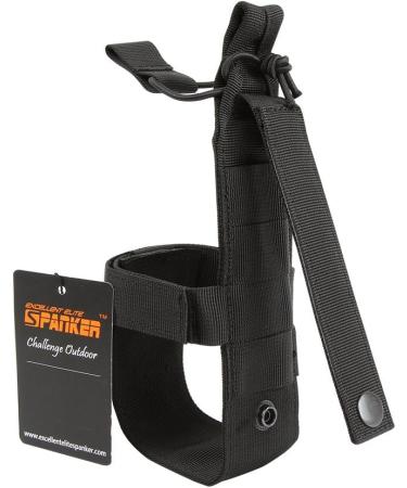 Portable Tactical Bottle Holder Pouch | Molle EDC Water Carrier - Black - Buy Online on GoSupps.com