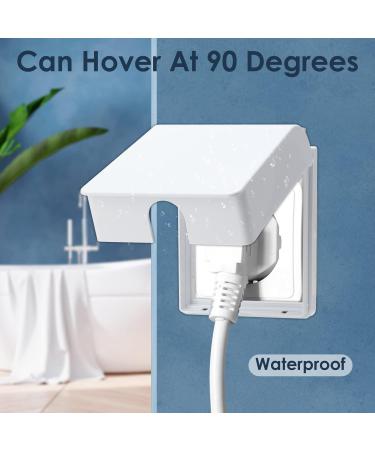 UK Socket Cover Box 2PCS Childproof Electrical Outlet & Plug Protector Waterproof Splash Plugs Guard Covers Light Switch Guard for Home Security Baby Proofing Safety (White + Transparent) - Buy Online on GoSupps.com