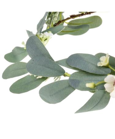 Boho Bridal Flower Crown | Eucalyptus Headband & Greenery Wreath for Weddings | Rose Flower Garland Headpiece - One Size - Buy Online on GoSupps.com