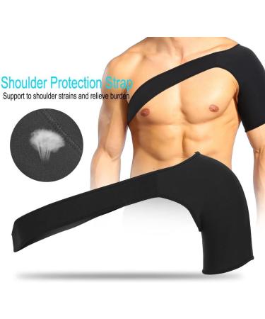 Adjustable Sports Shoulder Brace - Neoprene Rotator Cuff Support for Gym Arthritis & Injuries | Fits Left or Right - Buy Online on GoSupps.com