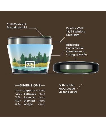 HYDAWAY Insulated Camp Bowl 4-Pack Bundle - 1-Quart 1.5-Cup | Metolius Mojave Color - Buy Online on GoSupps.com