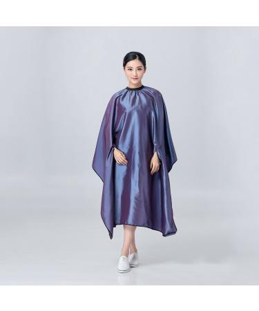 Waterproof Hair Cutting Cape for Salon & Barber - Purple Stretch Design - Buy Online on GoSupps.com