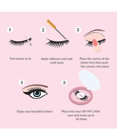 Oh My Lash False Eyelashes Reusable 3D Makeup Mink Vegan Lashes Black - You - Buy Online on GoSupps.com