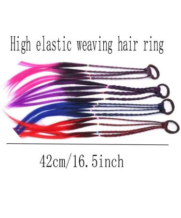 Girl Hair Extension Accessories - 6Pcs Mixed Colors Rubber Band Elastic Bands for Ponytail, Braid, Twist, Wig, and Beautification Hairstyles - Buy Online on GoSupps.com