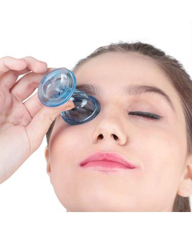 ChillEyes Colored Eye Wash Cups with Storage Container - Effective Eye Cleansing - Snug Fit Eye Shaped Rim - 2 Pcs (Blue) - Buy Online on GoSupps.com