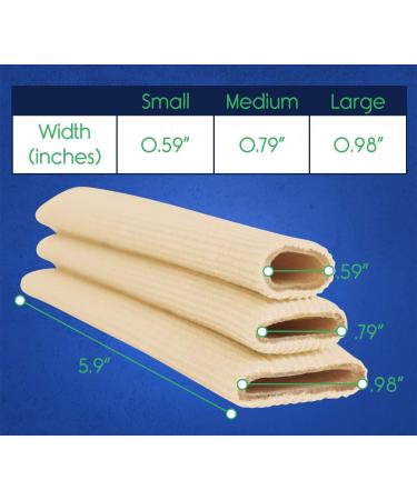 Toe Protection Caps - 3 Silicone Gel Toe Cushions & Finger Tape for Pain Relief Hammer Toe & Callus Support - Buy Online on GoSupps.com