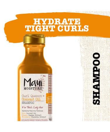 Maui Moisture Curl Quench + Coconut Oil Shampoo & Conditioner Set for Tight Curly Hair - Vegan, Silicone & Paraben-Free - 13 Fl Oz - Buy Online on GoSupps.com