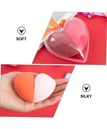 Heart-Shaped Makeup Sponge Set - 3 Beauty Powder Puffs for Flawless Skin | Hydrophilic Polyurethane Blending Sponges for Eye & Face Makeup | Perfect for Travel - Buy Online on GoSupps.com