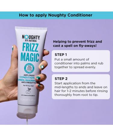NOUGHTY Frizz Magic Conditioner - 97% Natural Anti-Frizz & Moisture for Curly/Wavy Hair | Sulfate-Free Vegan Hair Care 250ml - Buy Online on GoSupps.com