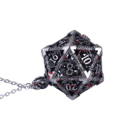 OralGos Clavicle Chain for Women Girls Cube Pendant Handmade Adjustable Unisex Jewelry Antique Nickel Red D