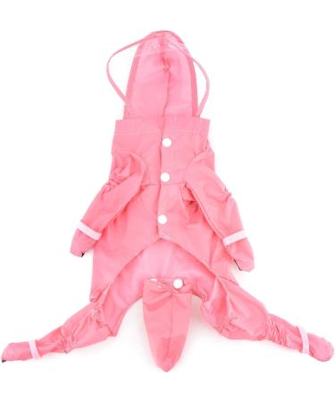 Zunea Waterproof Dog Raincoat with Legs for Small Dogs Puppy Hooded Rain Poncho Jumpsuit with Rain Boots Four-legged Slicker Rainwear with Hood Pet Rain Coat Rain Jacket Rain Gear Pink S S pink - Buy Online on GoSupps.com