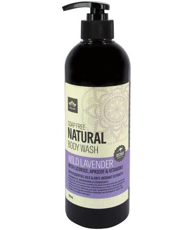 Nelum Lavender Natural Body Wash with Licorice Apricot Vitamin E Essential Oils and Anti-Oxidant Extracts - 500ml
