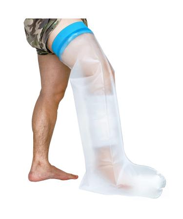 Kimihome Water Proof Leg Cast Cover for Shower, TPU Watertight Foot Protector, Adult Leg Cast Covers, Protection to Wounds, Keeps Cast and Bandage Dry, Reusable with Watertight Seal.
