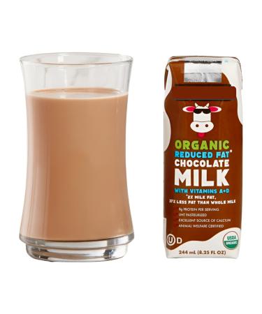 Organic Reduced Fat Chocolate Milk 8g Protein 12-Count Single Serve Bottles 8.25 fl oz USDA Organic Lactose Free - Buy Online on GoSupps.com