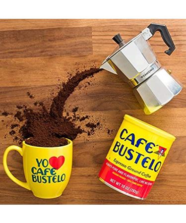 Cafe Bustelo Espresso Ground Coffee 10 oz - Rich & Bold Flavor - Buy Online on GoSupps.com